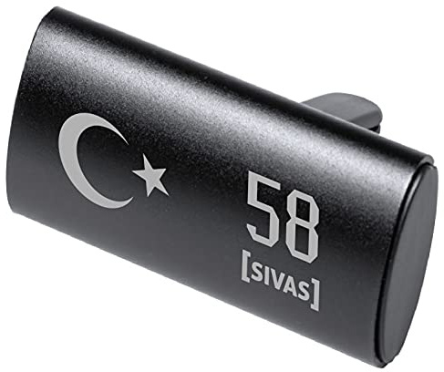 Auto Logo Parfüm Lufterfrischer Türkei Flagge Duft Spender Auto Emblem Duftspender Auto Entlüftungs-Parfüm Klimaanlage, Geruch Entfernen, Araba Kokusu Parfüm 58 Sivas