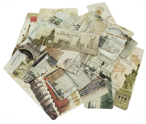 Ryaupy 30 Vintage-Lesezeichen, Papier-Lesezeichen, Verpackt, Landschaften und Architektur, für Schüler Leser, Haus Büro Bedarf