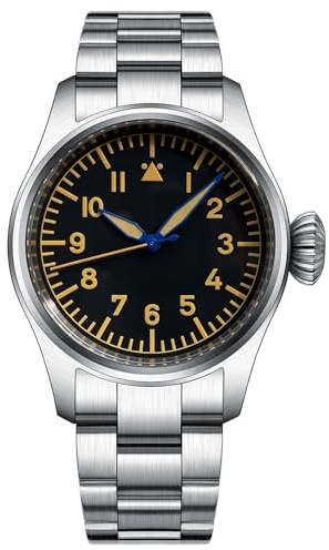 Steeldive 39 mm Retro C3 grün leuchtende Pilot Herrenuhren NH35 Automatik 200 m wasserdichte Taucheruhr