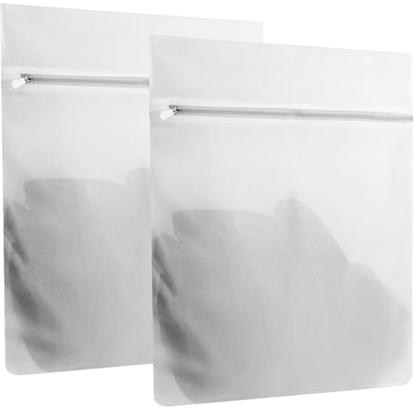 Bessy shop Sacchetti per Lavatrice,2 Pezzi Sacchetti Rete Biancheria 30 x 25 cm Sacco Biancheria con Cerniera Rete Bucato Lavatrice Borse in Rete per Intima, Calze,Reggiseno