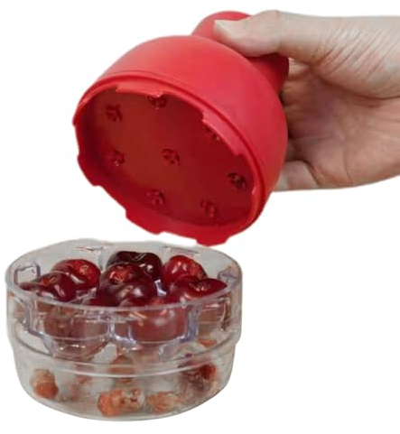 Eliminador de huesos de cereza – Extractor de huesos de cereza de grado alimenticio con 8 agujeros | Eliminador de huesos de cereza, deshuesador de cerezas, deshuesador de ciruelas y descorazonador de