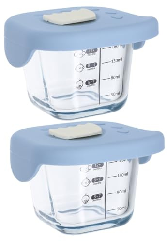 ibasenice 2stücke Food Holder Transparente Auslaufsichere Nahrungsschale Für Hochtemperaturbeständige Glasbox Mit Deckel Für Aufbewahrung Von Beikost Für Kühlschrank Und Mikrowelle