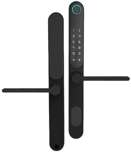 Cerradura Electronica, Cerradura de muesca inteligente sin llave for exteriores, resistente a la intemperie, de doble cara, con teclado Digital Bluetooth, cerradura de puerta de aluminio con huella da