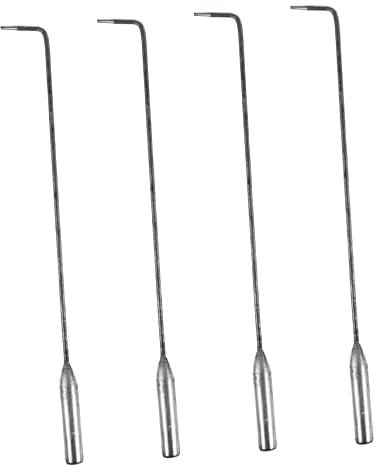 Amosfun 4pezzi Attizzatoio Per Stufa in Acciaio Resistente Manico Lungo Antiscottatura Multifunzione Per Barbecue e Camini Pulizia Cenere