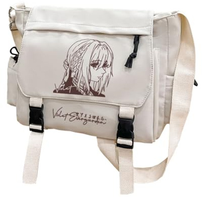 YLEAFUN Sac à dos à bandoulière, motif : anime violet Evergarden, personnage d'anime, violet Evergarden, Type 2, 32*26cm