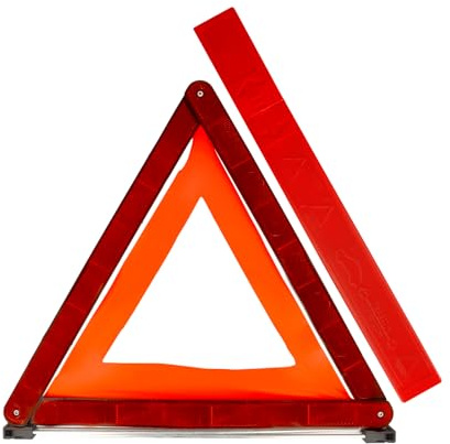 First Aid Only Warndreieck nach ECE R27 | Kompaktes KFZ Euro-Warndreieck für Auto und Motorrad | Klappbarer Standfuß, reflektierend & gut sichtbar | In robuster Kunststoffbox | P-30002 00