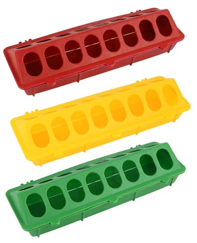 DIYEAH Mangiatoia per Piccioni Design Multi-slot 3 Pezzi in Plastica Facile da Smontare senza Sprechi Colore Casuale per Alimentare Uccelli e Quaglie