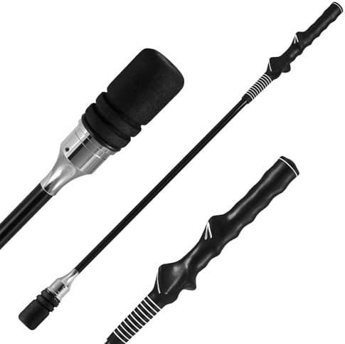 COSTWAY Allenatore per Swing del Golf, Bastone per Allenamento dello Swing per Flessibilità, Equilibrio, Tempo e Forza, Correzione del Ritmo dello Swing, Attrezzo per Riscaldamento e Pratica (1, Nero)