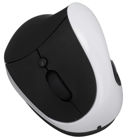 Cuifati Mouse Ergonomico Wireless, Mouse Verticale per Computer per Tunnel Carpale Mano Destra, Ricevitore USB da 2,4 GHz, 800/1200/1600 DPI, per Laptop, PC, Desktop (WHITE)