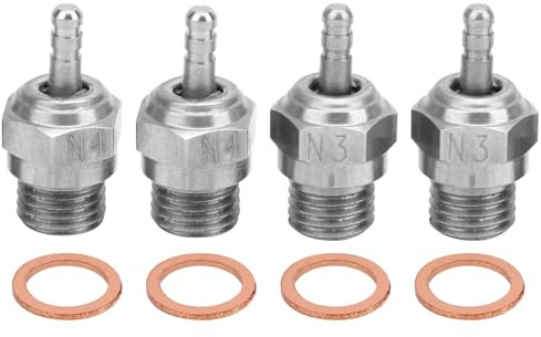 ZenithAur Bujía incandescente RC N3 N4 para motores de metanol, una pieza de motor nitro RC dedicada y reemplazo de bujía incandescente de coche RC para selecciones seleccionadas