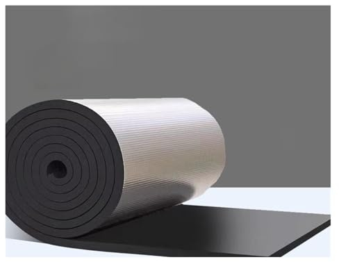 Folie Isolierrolle, Selbstklebende, reflektierende Aluminium-Luftpolsterfolie, Isolierrolle, Schwarz, 1 x (1–10) m, 5–20 mm(10mm,1x1m)