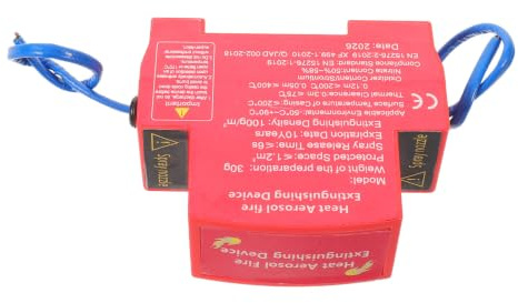 COHEALI Estintore Aerosol Automatico per Auto e RV, capacità 30g, Plastico Rosso, Facile Installazione e Manutenzione Semplice, per Uso Marino