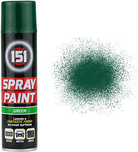 1 x 250ml 151 Green Gloss Aerosol Paint Spray Cars Wood Metal Walls Graffiti