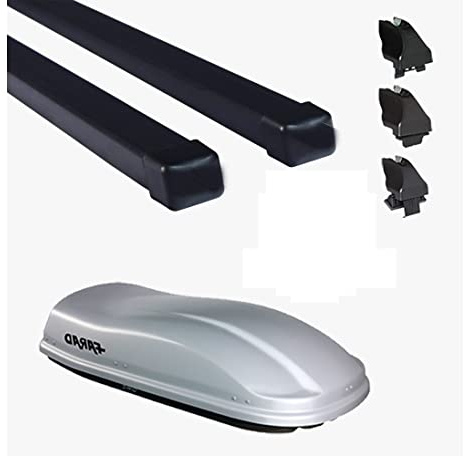 BARRE PORTATUTTO COMPATIBILE CON CLASSE B DAL 2012 AL 2018 5P NO RAILS PIU BOX 400LT GRIGIO OPACO