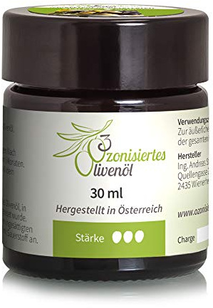 Phoenix der Lebenskraft Ozonisiertes Olivenöl (stark, 30 ml Tiegel) - Für die Haut - Ozon-Oliven-Öl - Massageöl