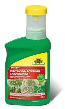 Neudorff Spruzit Insecticida-Acaricida Concentrado – Elimina plagas como pulgones, mosca blanca, araña roja, cochinillas y cicadélidos. Para 25 L, 250 ml