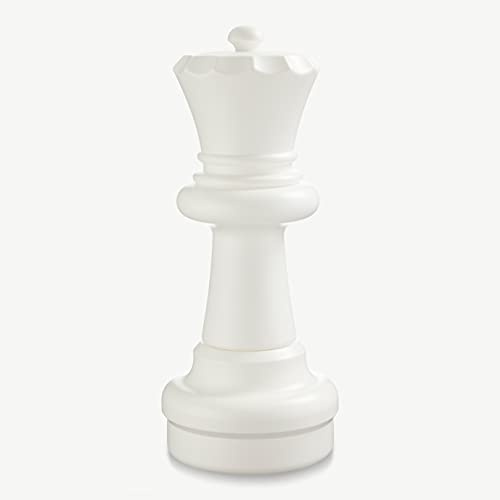 Doctor Sport Schachfigur, 42 42-64 cm Hoch, Dame 60 cm, Weiss | 2-Teilig Schaubesystem, Kann zusätzliches Gewicht mit Sand oder Wasser gefüllt Werden, Schachspiel Kunststoff