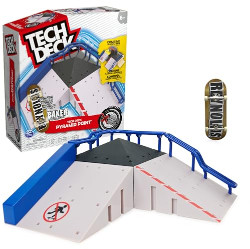 Tech Deck X-Connect Starter-Set - Pyramid Point Rampenset mit authentischem Fingerboard und Zubehör