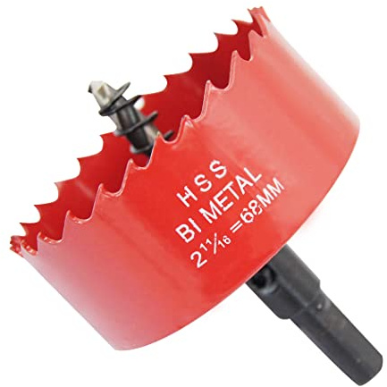 Lochsäge 68mm, LAIWEI Schwerlast Dorn Lochsäge, Lochmesser zum Bohren von Holz, dünnem Blech, Aluminium, PVC und anderen Materialien, Bohrwerkzeug (68mm)