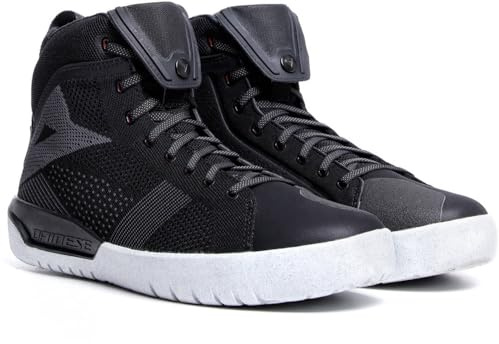 Dainese - Metractive Air Shoes, Scarpe Moto Leggere e Traspiranti con Tomaia in Knit, Suola Asimmetrica per Grip Ottimale, Rinforzi Protettivi e Soletta Ammortizzata, Verde/Nero