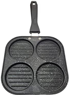 Ignite Cookware Non Stick Mini Pancake 4 Mould Frying Pan 20cm Ideal for Mini Pancakes | Mini Uttapam | Mini Crepe | Frying Eggs