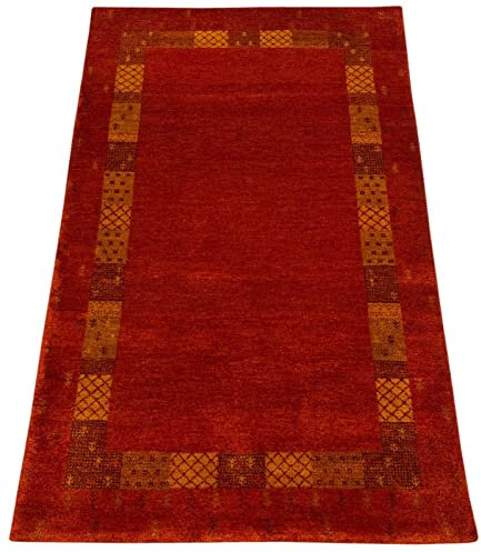 Handgeknüpft Rot Teppich 100X160 cm 100% Wolle Orientteppich Läufer Brücke