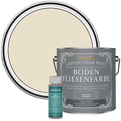Rust-Oleum strapazierfähige, abwaschbare Bodenfliesenfarbe in beige Matt Finish - Longsands Strand 2,5 Litres