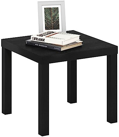 Furinno Classic Homey Square Parsons Side End Table, 1-Pack, Black