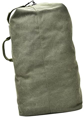 Paowsietiviity Outdoor Canvas Wandern Rucksack Sport Rucksack Reise Seesack Khaki S, Groß, Armygreen S, Groß, Big