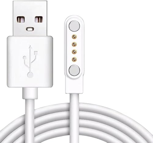 Carneedi Magnétique Chargeur Montre Connectée 4 broches 7.62mm, USB Câble de Chargement pour Montre Connectée Enfant