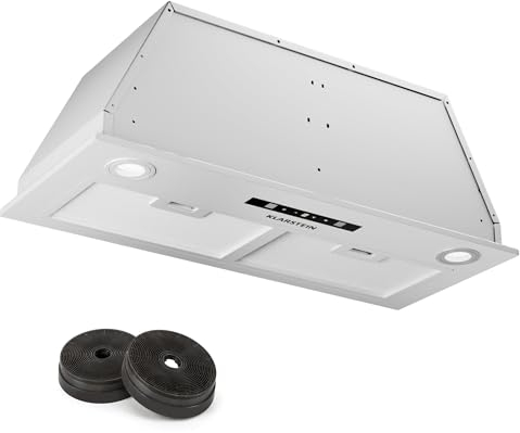 Klarstein Cappa Aspirante a Incasso 72cm, Cappa Cucina con Filtro, Cappa Aspirante Cucina in Alluminio, Cappa Incasso con Flusso d'Aria 439m³/h, Illuminazione LED, Timer, Cappa Aspirante Filtrante