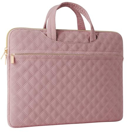 MicaYoung Laptop HülleTasche 14-15 Zoll-Wasserdicht Notebook Schutzhülle Stoßfest Laptoptasche Kompatibel mit MacBook Acer ASUS HP Surface Dell Chromebook, Rosa