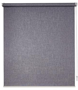 ondeco Klemmrollo ohne Bohren, Sichtschutz Rollo Fenster innen und Tür mit Klemmträger Smart tauglich Grau-Haptik 90x210 cm