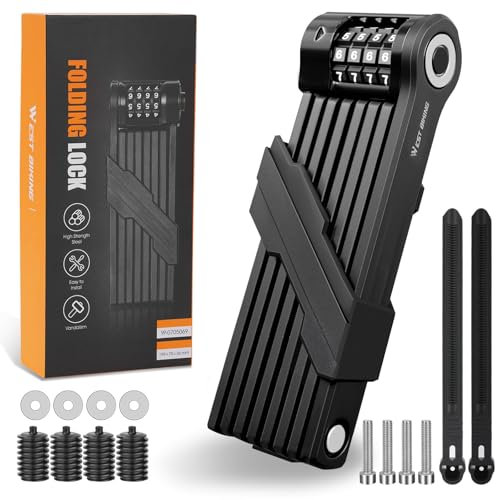 Nutmanel Lucchetto Bici, Lucchetto Pieghevole per Bici 120cm, 8 Nodi Lucchetto Pieghevole Sicuro Livello 15, Lucchetto Bicicletta Antifurto, Serratura Pieghevole, per Bicicletta, Moto, E-Scooter