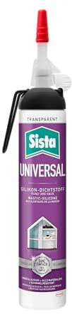 Sista Universal Silikon-Dichtstoff Rund ums Haus, für alle Materialien innen und außen, schimmelresistent, Transparent, 200ml