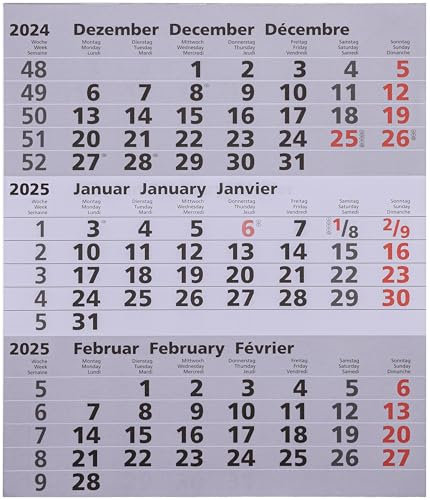 Güss Ersatzkalendarium für 3-Monatswandkalender Metall