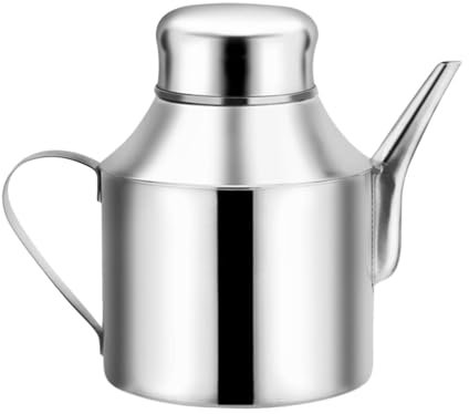 Contenedor de aceite de cocina, recipiente de grasa de acero inoxidable, recipiente de aceite de freidora, lata de almacenamiento de aceite de cocina con filtro de malla fina, separador de grasa de