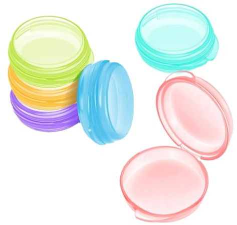 7 Pz Piccolo Pillole, Portatile Mini Viaggio Pillole, Trasparente Rotondo Vitamina Contenitore, Medicina Organizzatore, Pillole Box Settimanale per i Viaggi All'aperto