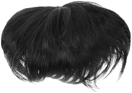 Healvian Men Short Hair Bald Wig Lightweight Hairpiece Realistic Toupee Hair Patch for Daily Wear Parties Weddings Cosplay