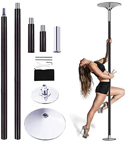 IUBGFTO Pole-Dancing-Stange, tragbare, abnehmbare 45-mm-Stripper-Stangenstange für Zuhause, Spin-Dance-Trainingsstange, Fitness-Tanz-Sportübungs-D-Stangen-Set, einfache Installation