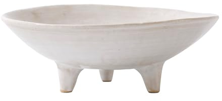 CM Chic Monday 6 Small Decorative Bowl, Multi-Purpose Decorative Bowls for Keys, Candy and Home Decor, Ceramic Bowl （Retro White）