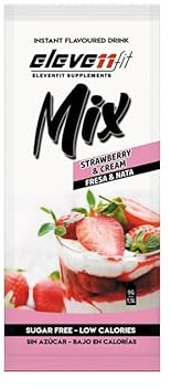 Mix Saborizante - Elevenfit - Pack 24 unidades - Sabor Fresa y Nata - Mix Saborizante sin azúcar 24x9g