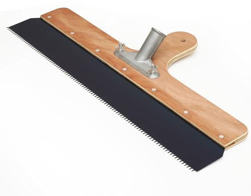 YAGEANNL Flächenrakel Stehrakel 560mm Flächenspachtel Rakel Ausgleichsmasse Gezahnt mit Steckvorrichtung