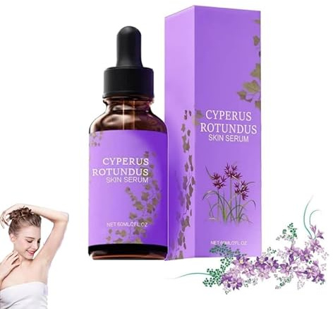 Cyperglow - Cyperus Rotundus Skin Serum, Lightweight Soothing & Nourishing Body Oil for Hair Removal, Reduces Unwanted Hair Growth, Enriched with Botanical Extracts for Smooth (60ml, 1Pc)