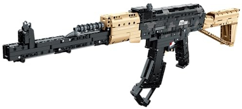 iM.Master AK47 realistisk leksakspistol 1:1 - ladda mekanisk skytte - vapenreplika - byggklossar för vuxna barn - 1073 delar - pedagogiska spel stam - byggmodell