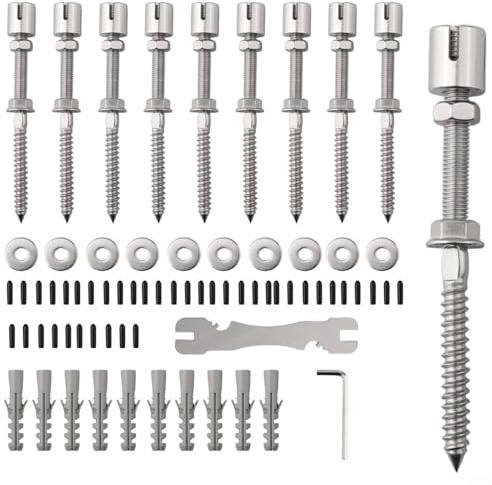 Sistema di traliccio da giardino in acciaio inox per piante rampicanti, supporto senza corda, perfetto per giardinaggio verticale e decorazione esterna