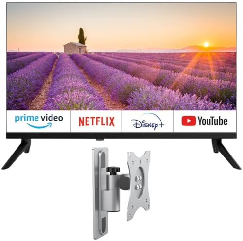 EQUINOXE Pacchetto TV 24 Smart TV Android Camping-Car + Supporto TV