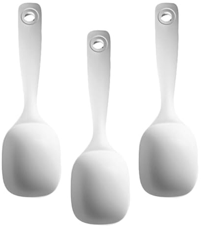NUOBESTY Lot de 3 Louches à Soupe Multifonction en Polypropylène Grosse Louche à Porridge à Long Manche Antidérapant Ustensile Cuisine Domestique pour Servir Soupe Riz et Bouillon