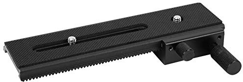 BONKZEBU Riel Deslizante de Placa de Liberación Rápida de Enfoque Largo Macro de Alta Resistencia para Cámaras DSLR, Movimiento de Riel Suave para Tomas de Primeros Planos, Accesorio de Montaje de