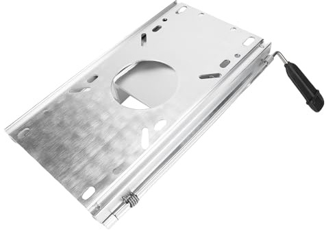 Bootssitz-Schieber, Aluminiumlegierung, Marine-Bootssitz-Kapitänsstuhl-Sockelrutsche mit Griff, 14 cm Schiebebereich, Passend für die Meisten 5,3 X 5,3 Zoll Großen -Sockelbasis